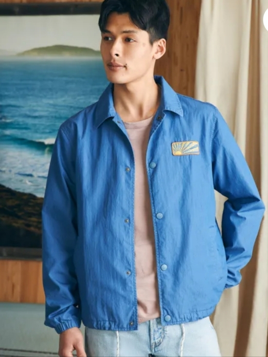 Faherty Other - Faherty Artist Series Lightweight Blue Coach Jacket
